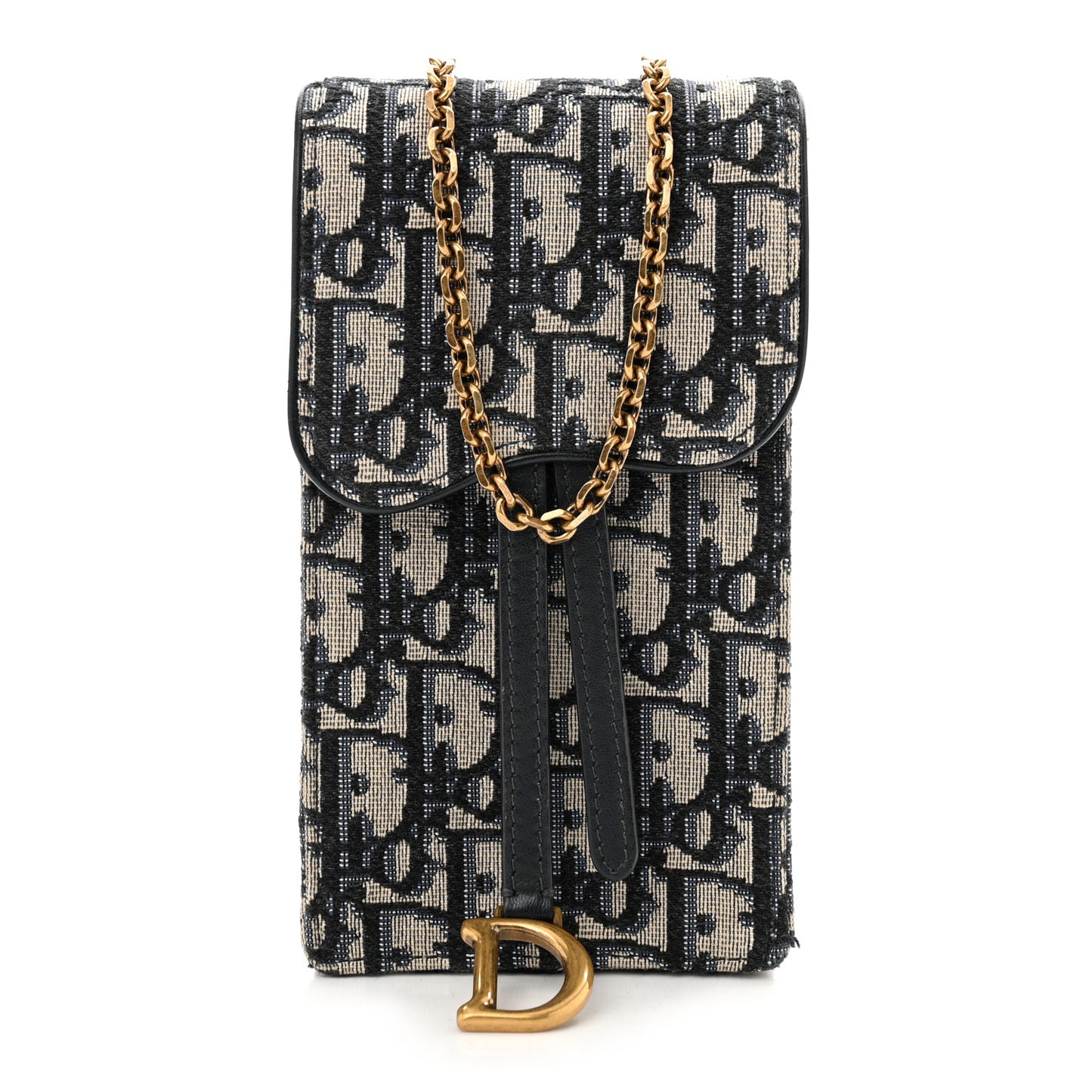 Oblique Vertical Saddle Pouch Blue