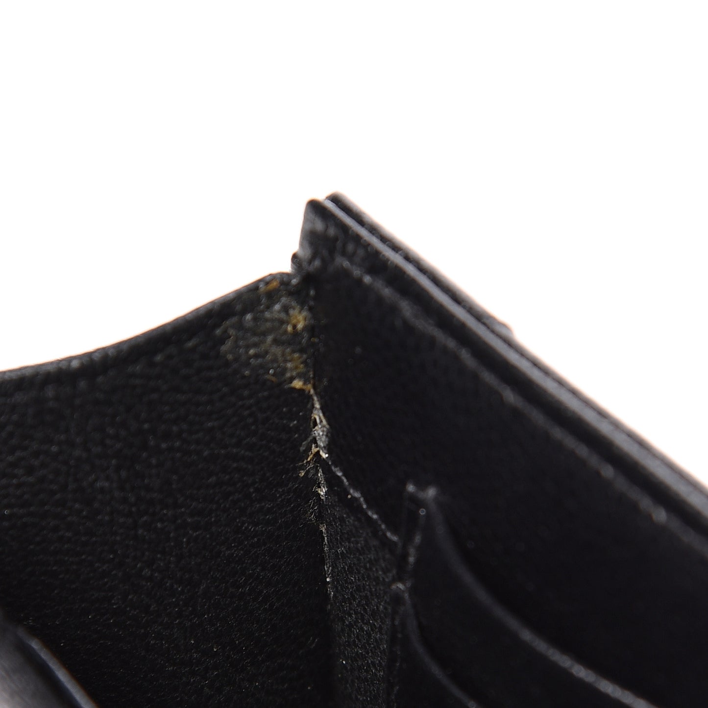 Grain De Poudre Matelasse Chevron Small Monogram Envelope Wallet Black