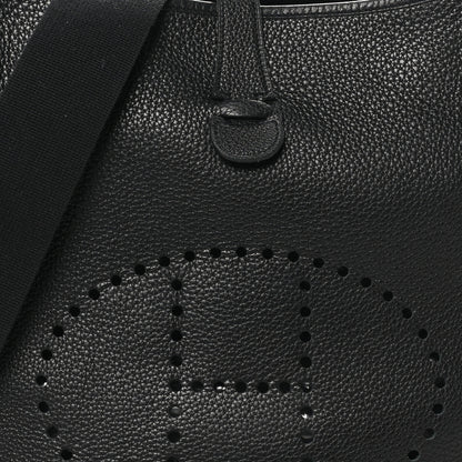 Hermes Taurillon Clemence EVELYNE III GM Black 8 of 10