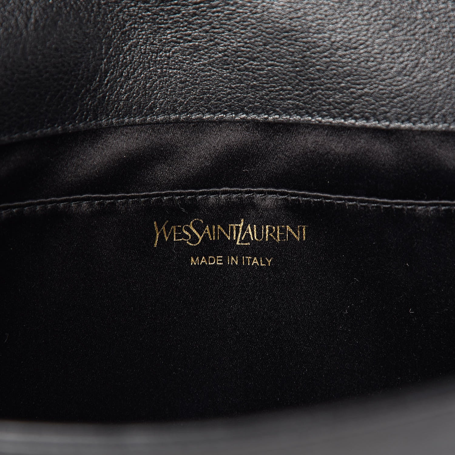 Saint Laurent Calfskin Monogram Large Belle De Jour Clutch Black 6 of 8
