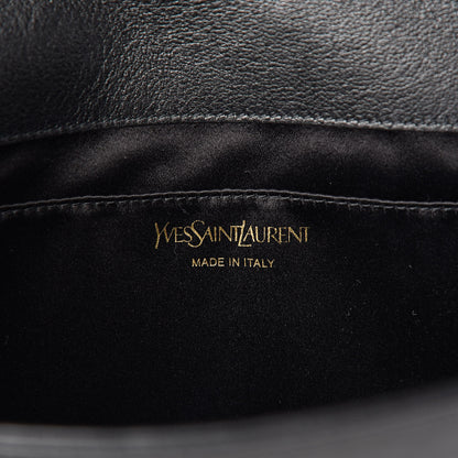 Saint Laurent Calfskin Monogram Large Belle De Jour Clutch Black 6 of 8