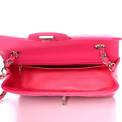 Chanel Patent Quilted Mini Rectangular Flap Pink 5 of 11