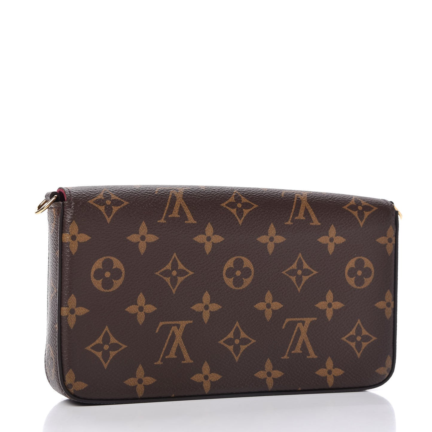 Monogram Pochette Felicie Chain Wallet Fuchsia