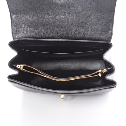 Celine Grained Calfskin Classique 16 Top Handle Bag Black 5 of 11