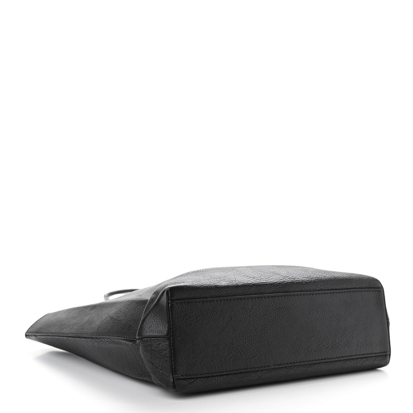 Calfskin Logo Small Shopping Black