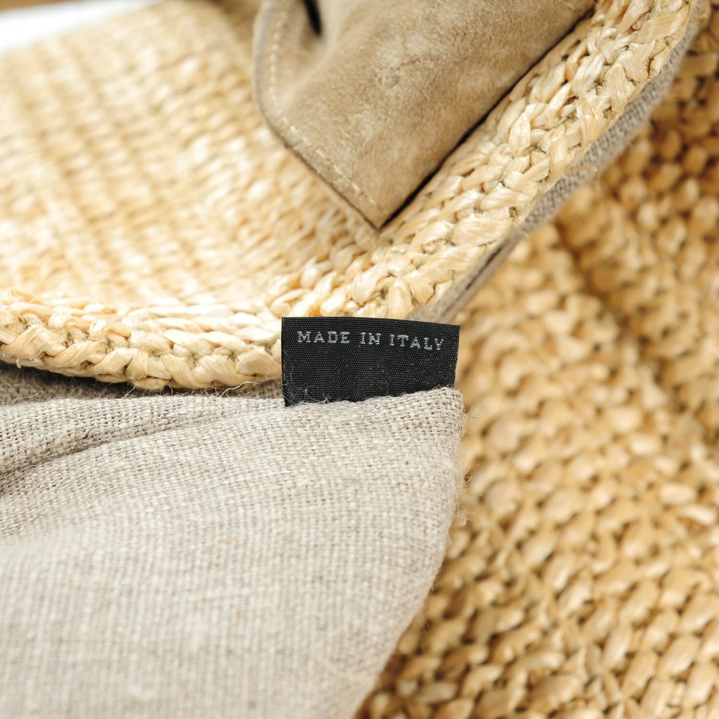 Raffia Suede Tote Naturale