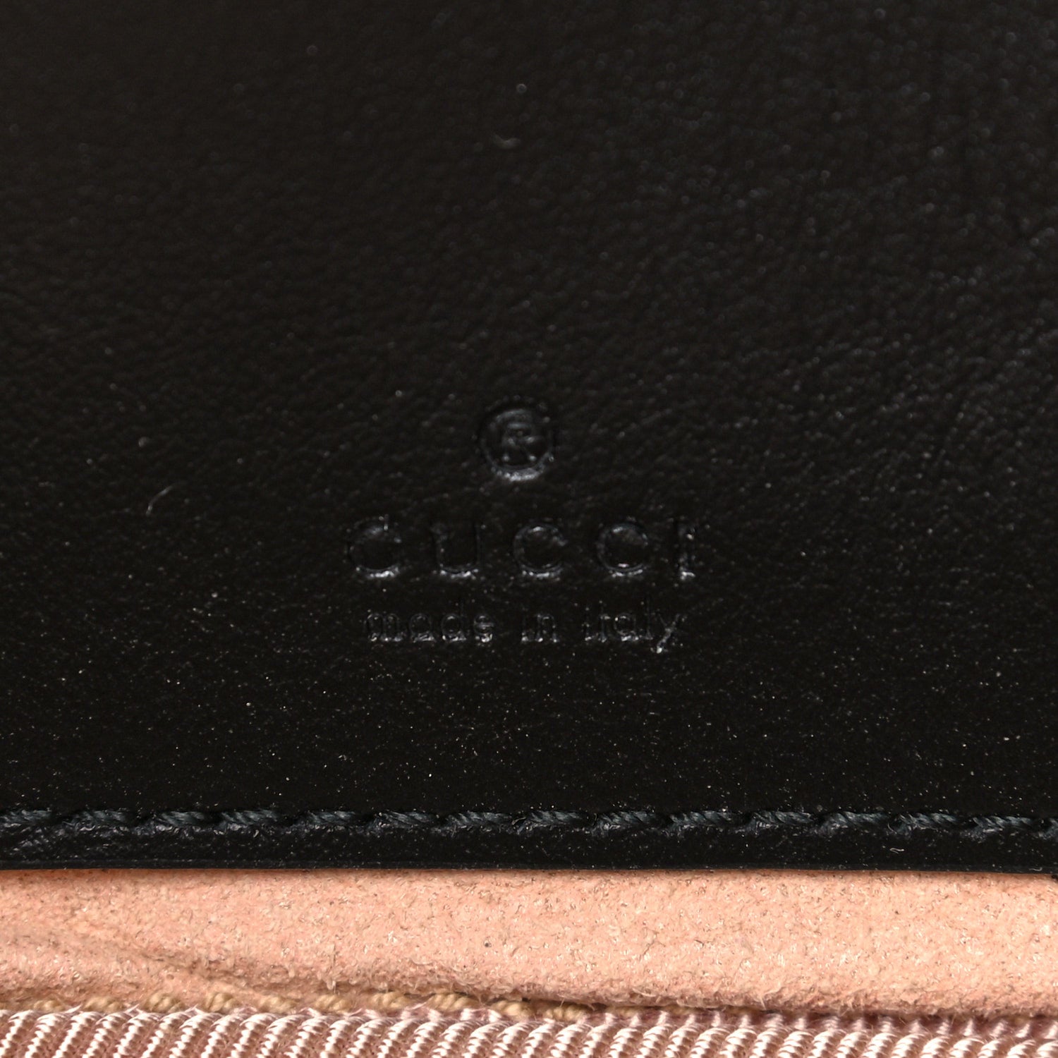 Gucci Calfskin Matelasse Mini GG Marmont Chain Crossbody Bag Black 6 of 10