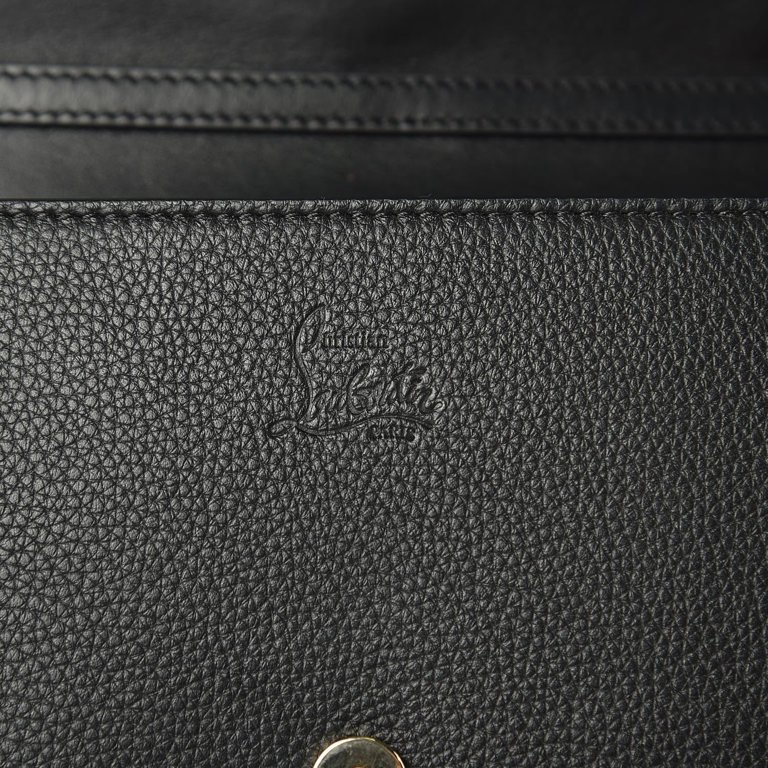 Christian Louboutin Grained Calfskin Spikes Loubinthesky Paloma Wallet On Chain Black Multimetal 6 of 10