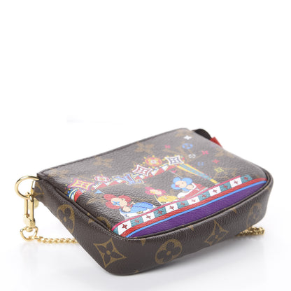 Louis Vuitton Monogram 2020 Christmas Animation Bumper Cars Mini Pochette Accessories Coquelicot 3 of 6