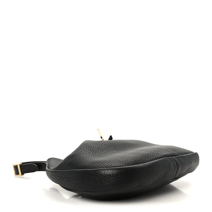 Saint Laurent Grained Deerskin Paris VII Small Flat Hobo Black 5 of 12