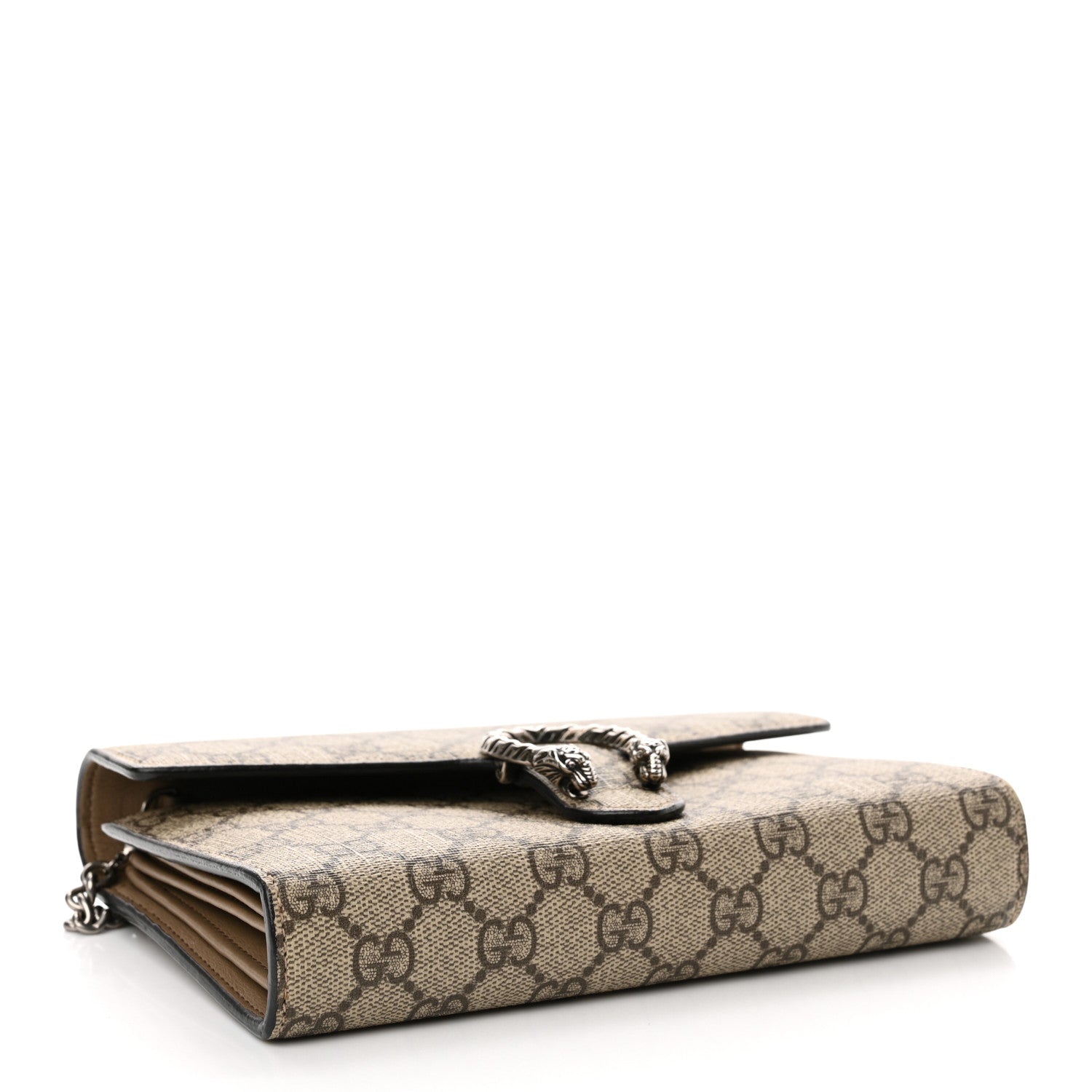 Gucci GG Supreme Monogram Mini Dionysus Chain Wallet Beige Taupe 4 of 11