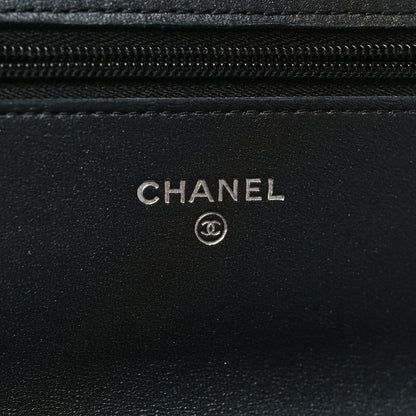 Chanel Lambskin Quilted Wallet On Chain WOC So Black 6 of 12