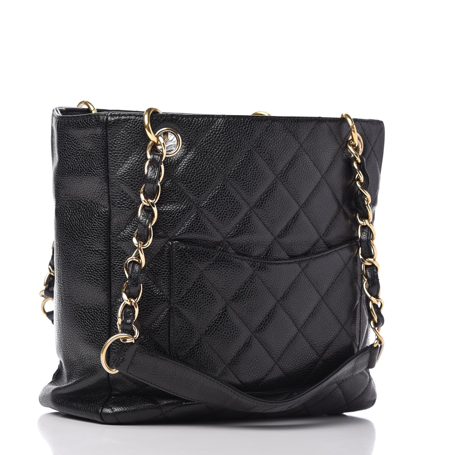 Chanel Caviar Quilted Petit Shopping Tote PST Black 3 of 9