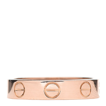 Cartier 18K Pink Gold 3.5mm LOVE Wedding Band Ring 46 3.75 1 of 5
