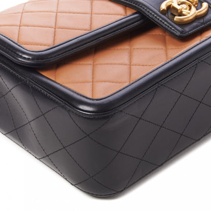 Chanel Lambskin Quilted Large Elegant CC Flap Beige Black 5 of 9