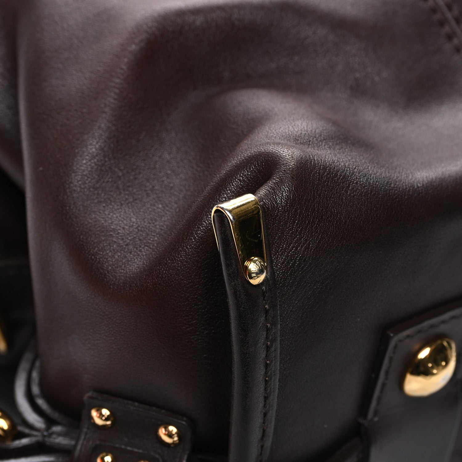 Louis Vuitton Calfskin Sac Louis Chocolate 8 of 14