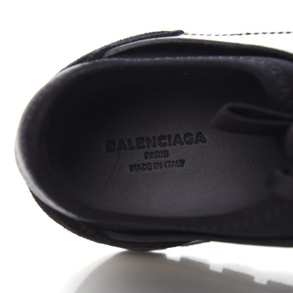 Balenciaga Mesh Calfskin Neoprene Suede Womens Race Runner Sneakers 37 Black 8 of 10