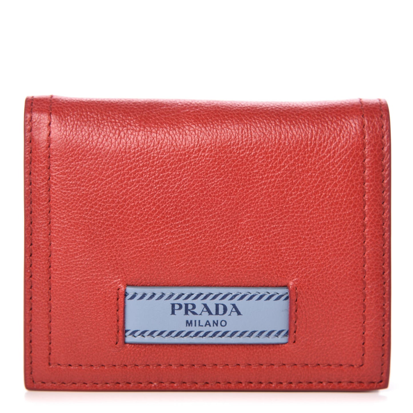 Glace Calfskin City Calfskin Etiquette Compact Wallet Fuoco Astrale