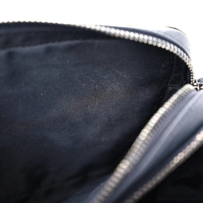 Christian Dior Grained Calfskin Double Zip Crossbody Pouch Blue 19 of 20
