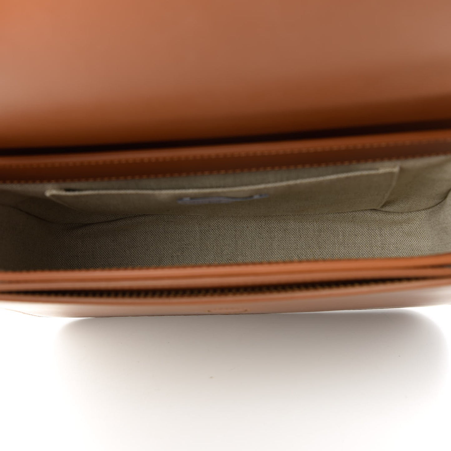 Calfskin Envelope Flap Crossbody Bag Saddle