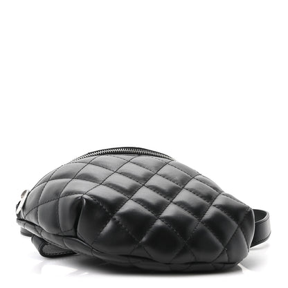 Chanel Calfskin Quilted Uniform Waist Belt Bag Black 3 of 10