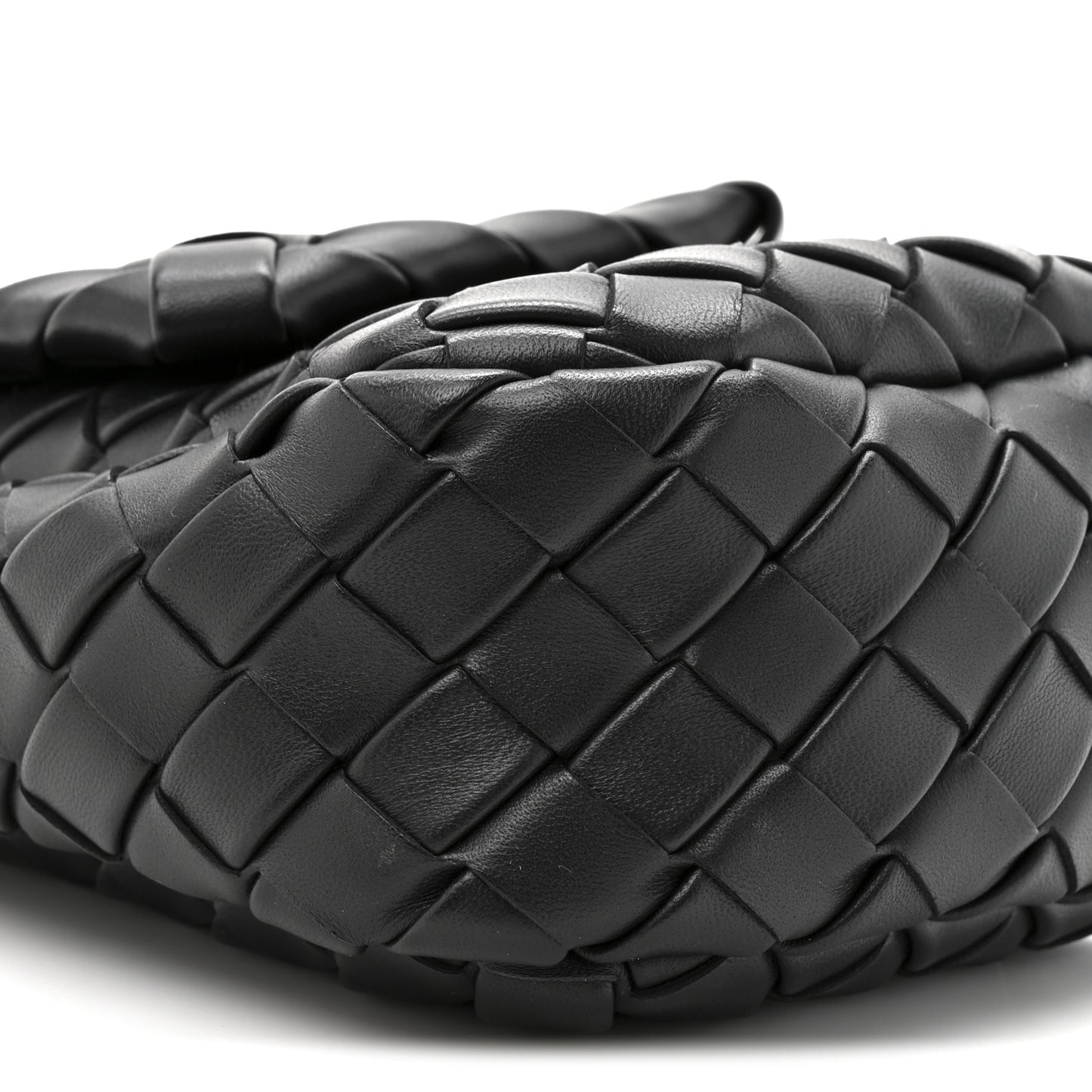 Nappa Intrecciato Mini Vertical Cobble Shoulder Bag Black