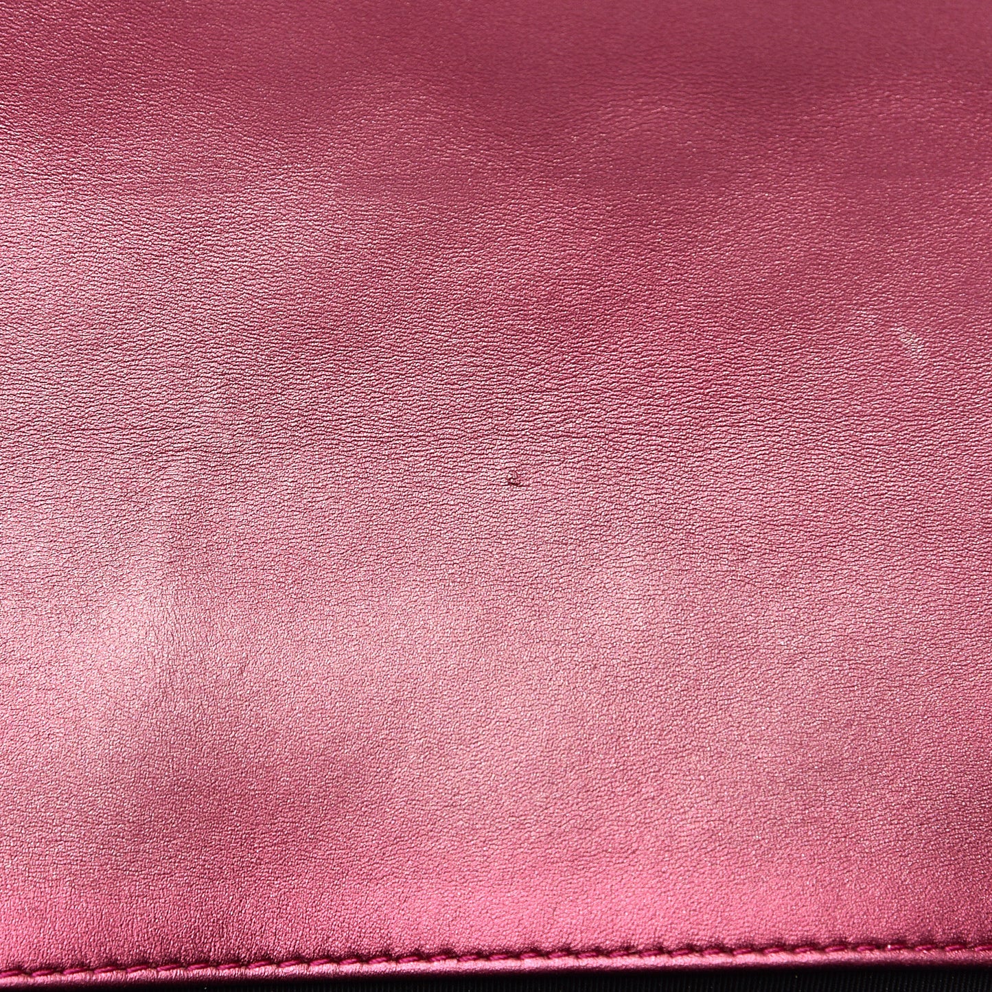 Metallic Patent Calfskin Quilted Medium Boy Flap Pink