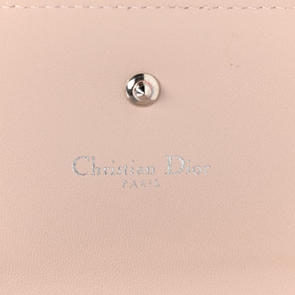 Christian Dior Ceramic Effect Deerskin Cannage Diorama Elancee Wallet Hyper Pink 6 of 8