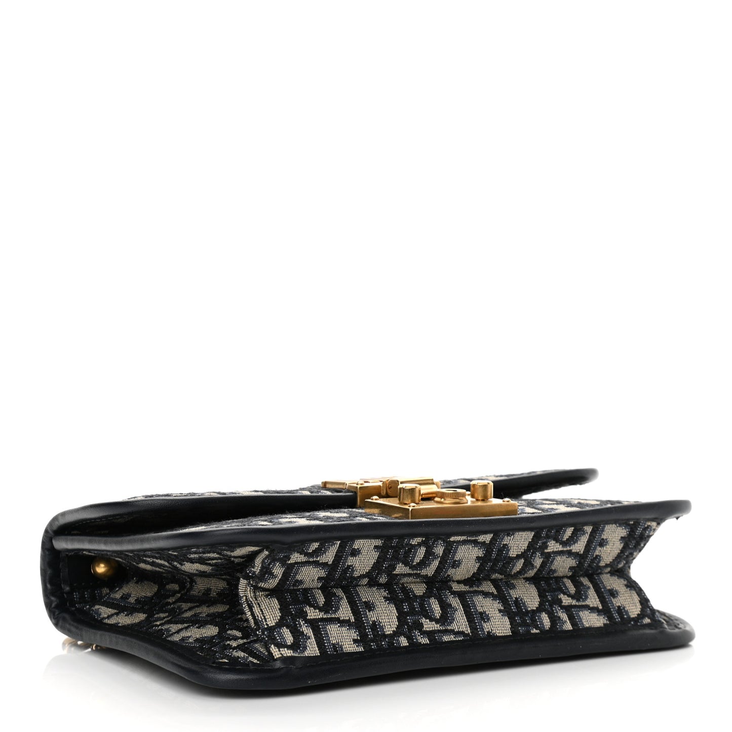 Oblique Small DiorAddict Flap Bag Navy Blue