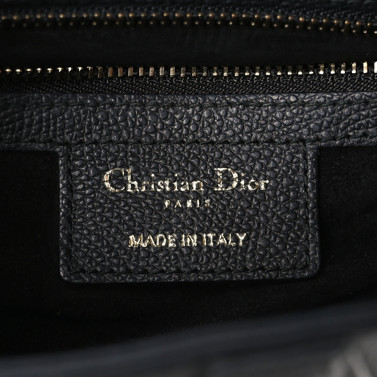 Christian Dior Grained Calfskin Saddle Bag Black 6 of 10