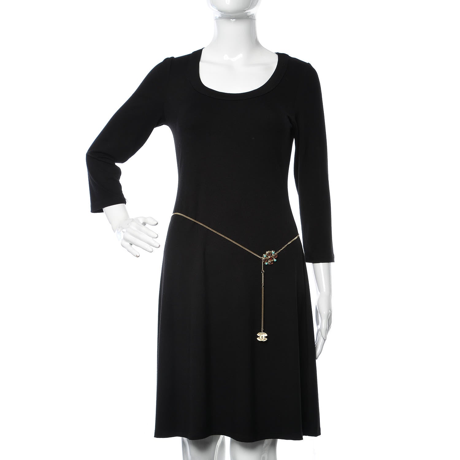 Chanel Gripoix Poured Glass CC Belt Gold 3 of 6