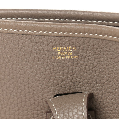 Hermes Taurillon Clemence Evelyne III PM Etoupe 6 of 11