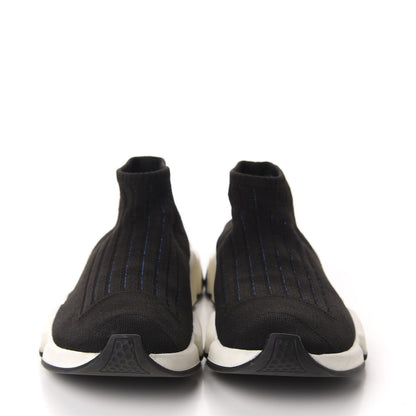 Balenciaga Ribbed Effect Knit Hi Speed Sneakers 40 Black Bleu 2 of 11