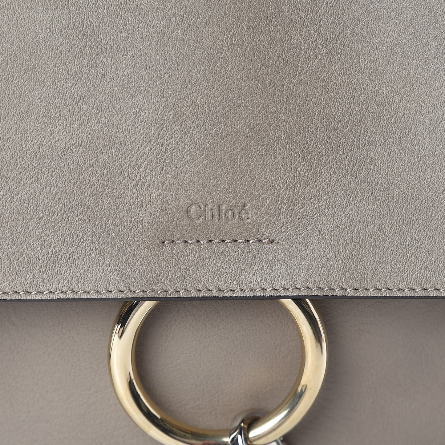 Calfskin Small Faye Day Shoulder Bag Motty Grey