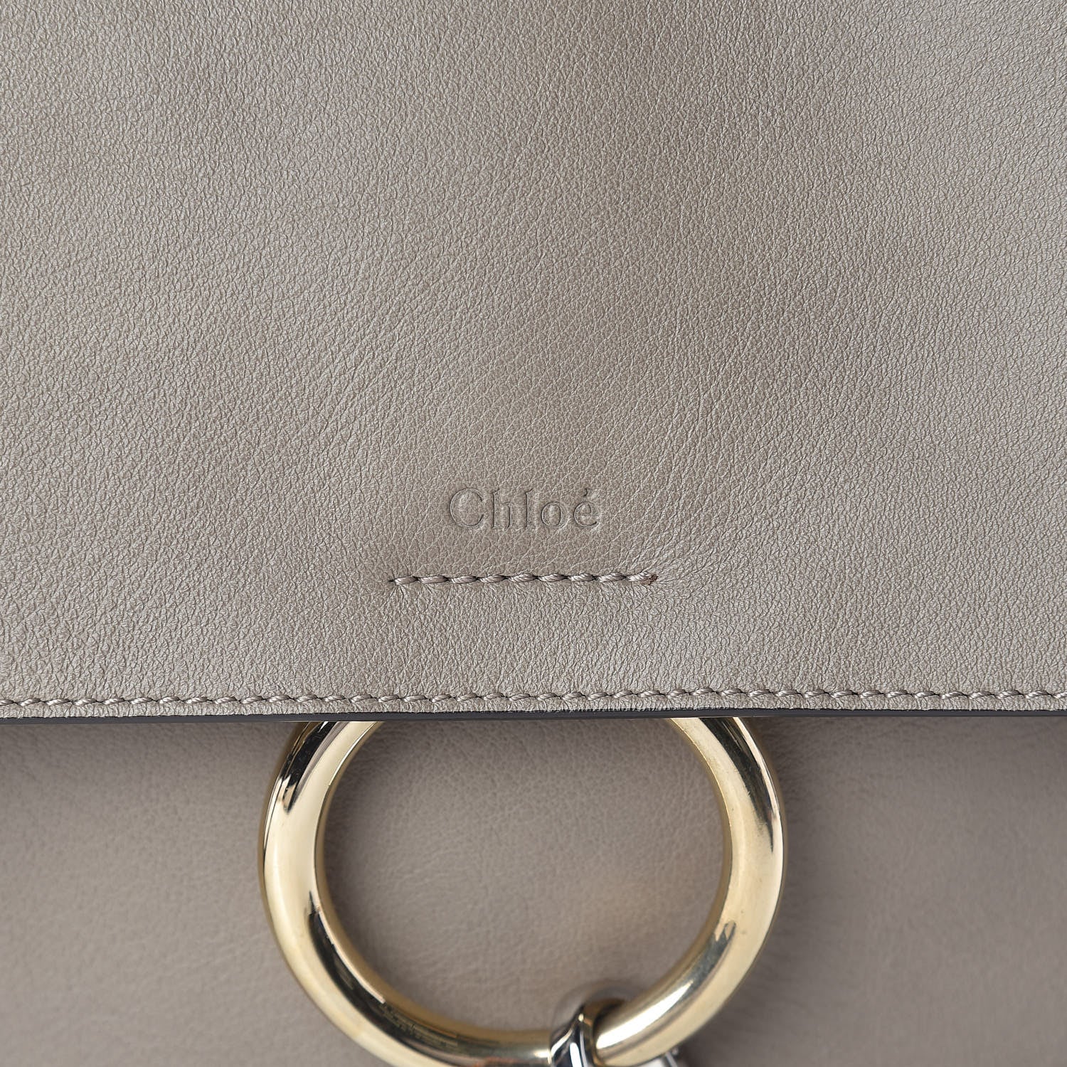 Chloe Calfskin Small Faye Day Shoulder Bag Motty Grey 8 of 10