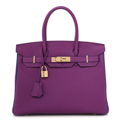Hermes Togo Horseshoe Birkin 30 Anemone Bleu Electrique 1 of 12