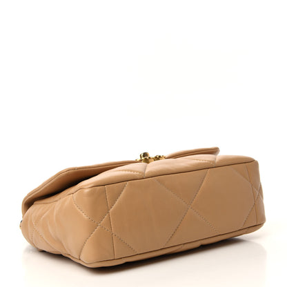 Chanel Lambskin Quilted Medium 19 Flap Dark Beige 4 of 12
