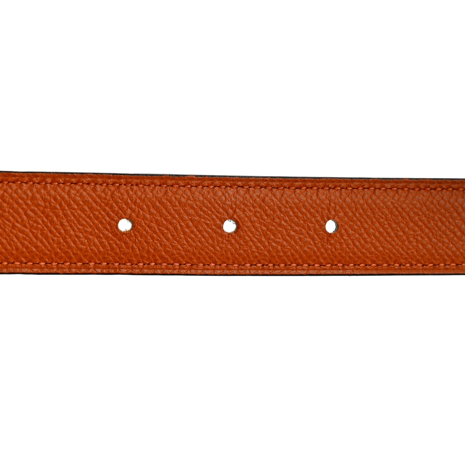 Hermes Swift Epsom 24mm Medor H Belt 80 32 Orange Black 4 of 8