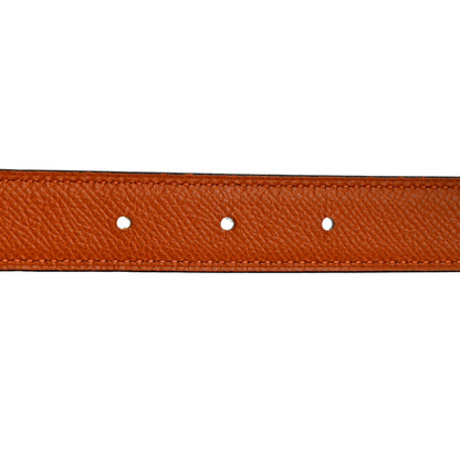 Hermes Swift Epsom 24mm Medor H Belt 80 32 Orange Black 4 of 8