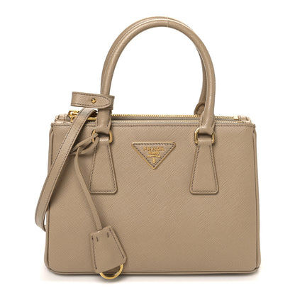 Prada Saffiano Lux Mini Galleria Double Zip Tote Sabbia 1 of 10