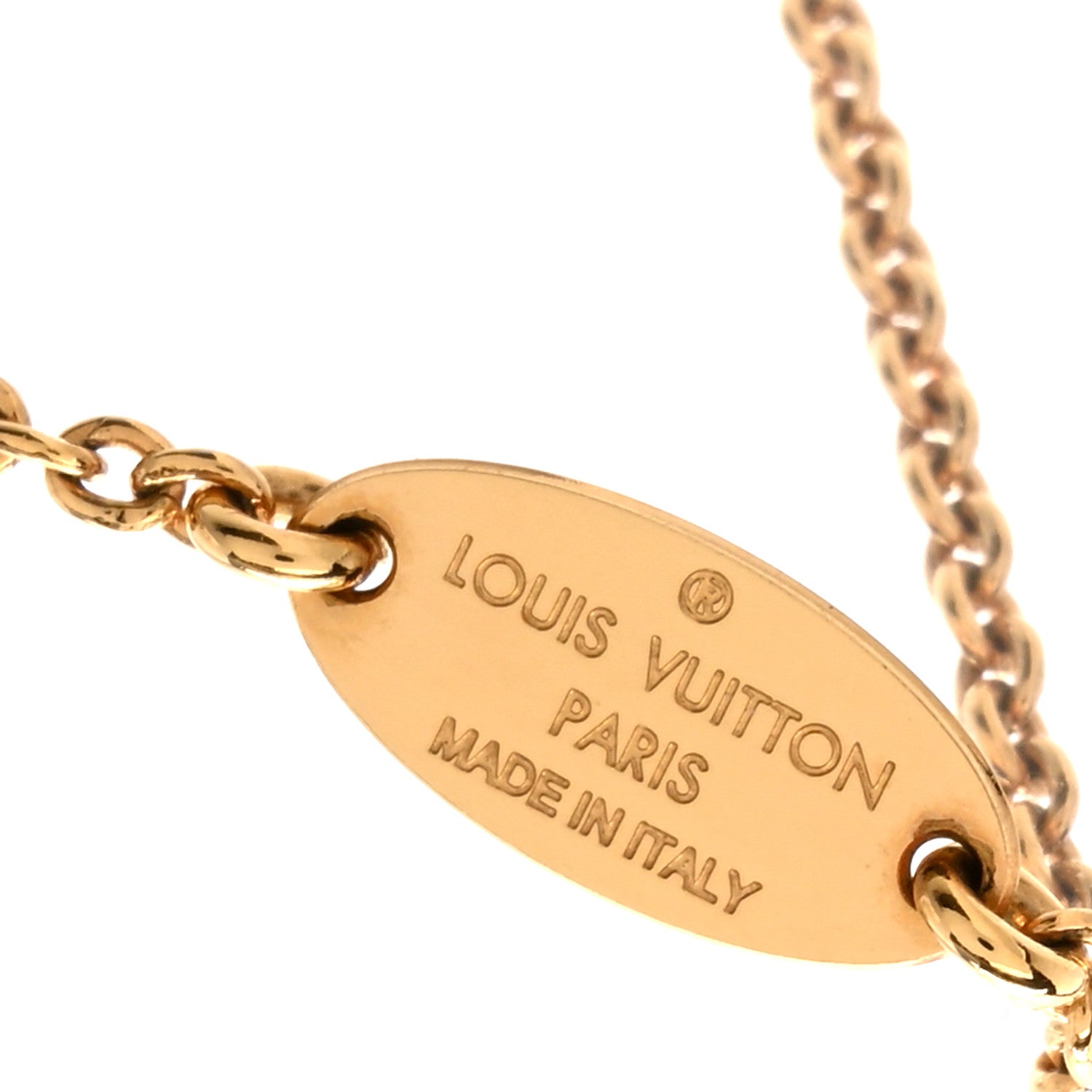 Louis Vuitton Essential V Necklace Gold 5 of 5