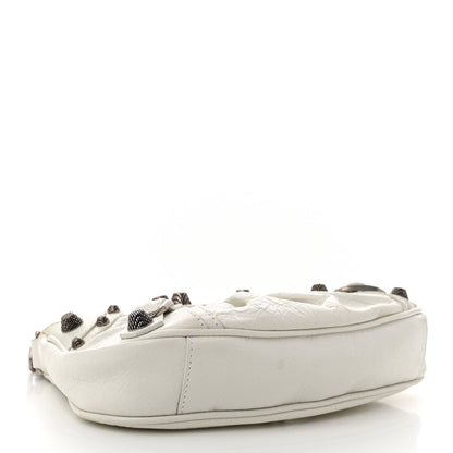 Balenciaga Extra Supple Calfskin Crocodile Embossed Le Cagole Mini Purse With Chain White 4 of 11