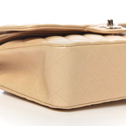 Chanel Iridescent Caviar Quilted Medium Double Flap Beige 8 of 11