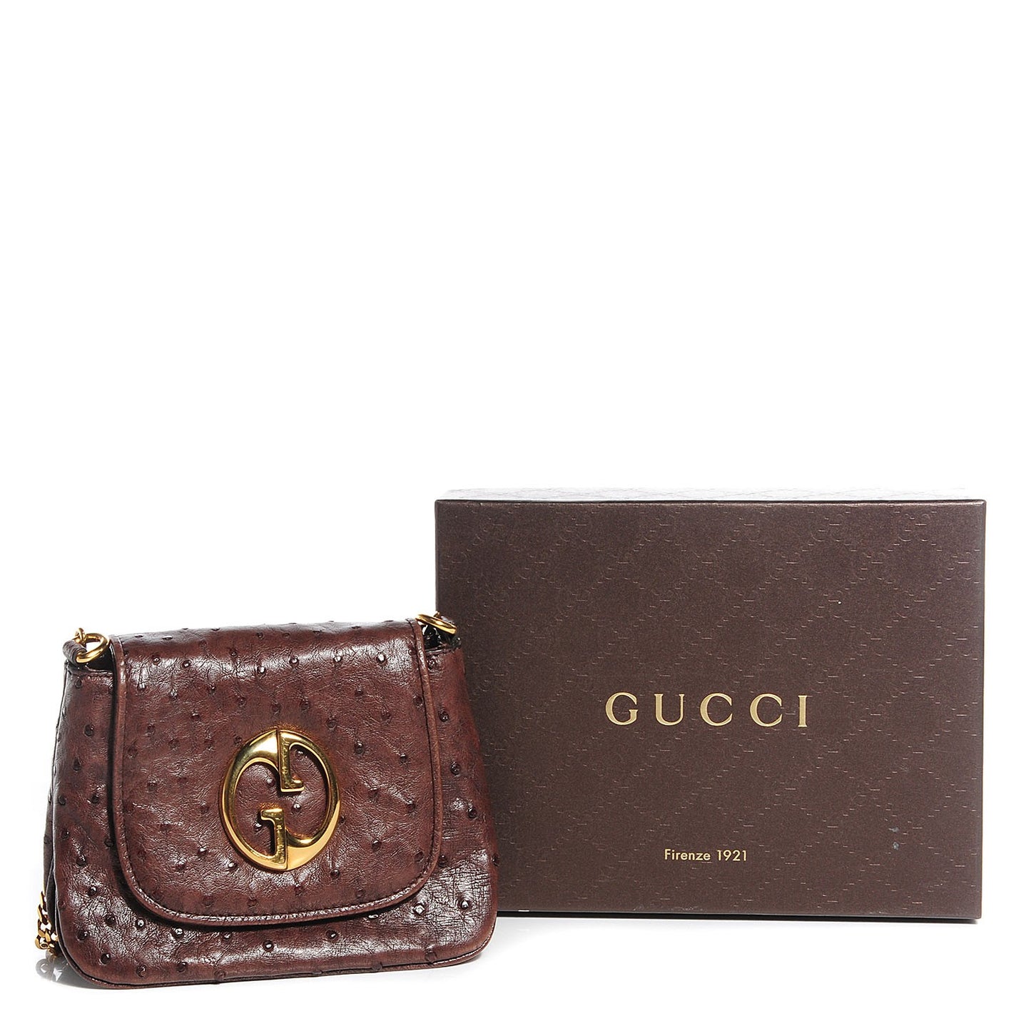 Ostrich Small 1973 Chain Shoulder Bag