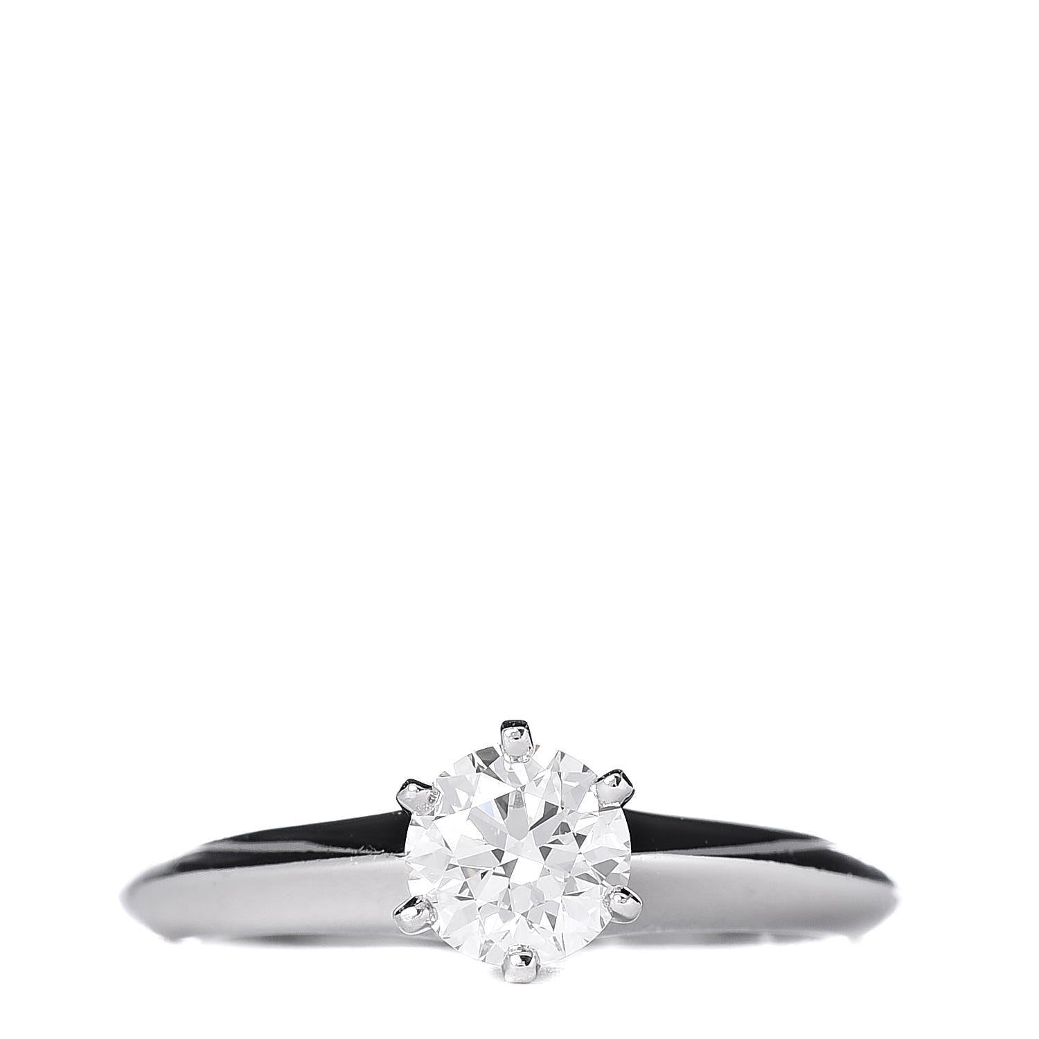 Tiffany Platinum Diamond .52ct Solitaire Engagement Ring 46 3.75 1 of 6