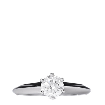 Tiffany Platinum Diamond .52ct Solitaire Engagement Ring 46 3.75 1 of 6