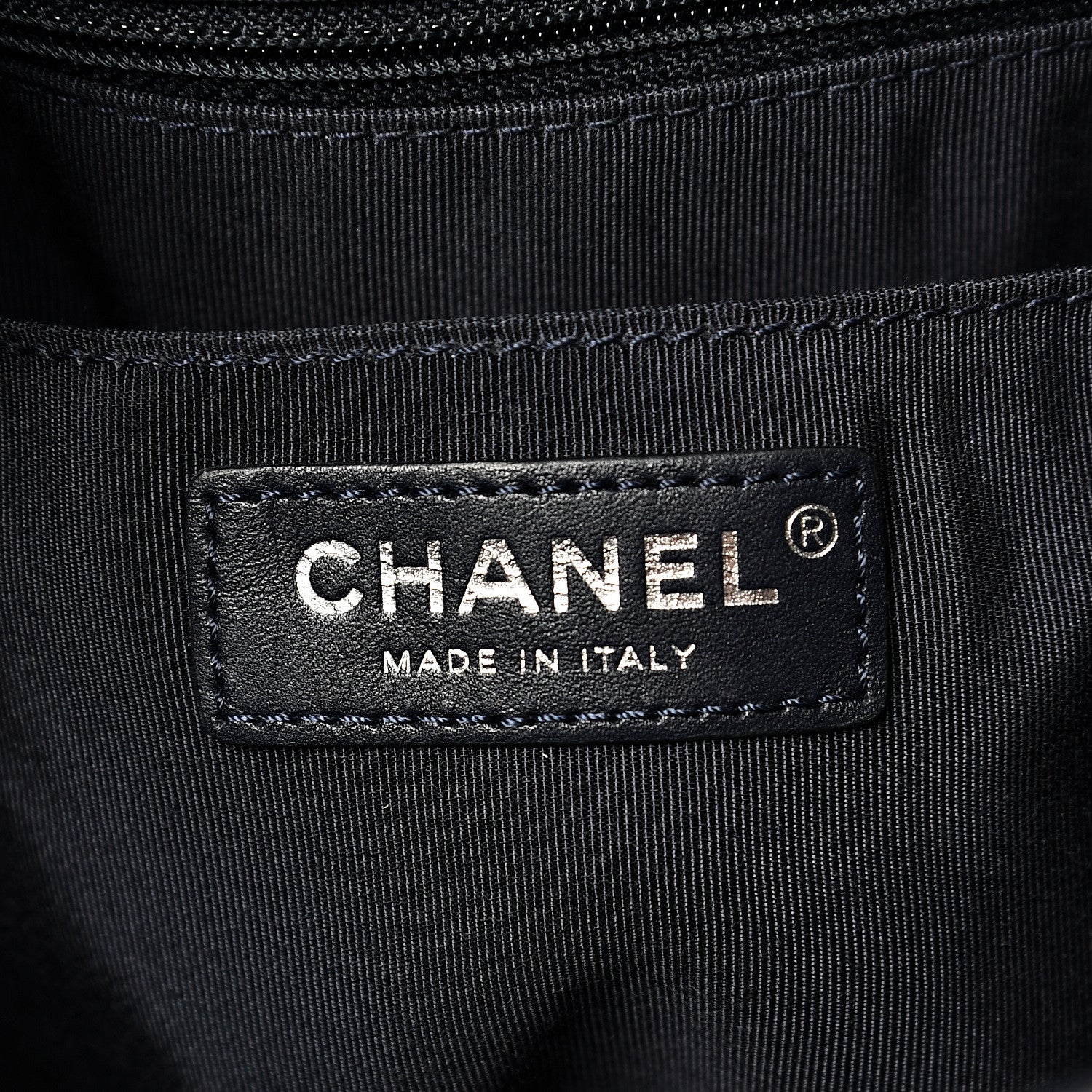 Chanel Grained Calfskin Quilted Medium CC Chain Bucket Drawstring Bag Blue 5 of 8
