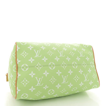 Louis Vuitton Calfskin Monogram Speedy P9 Bandouliere 30 Frozen Lime Vert Clair 5 of 10