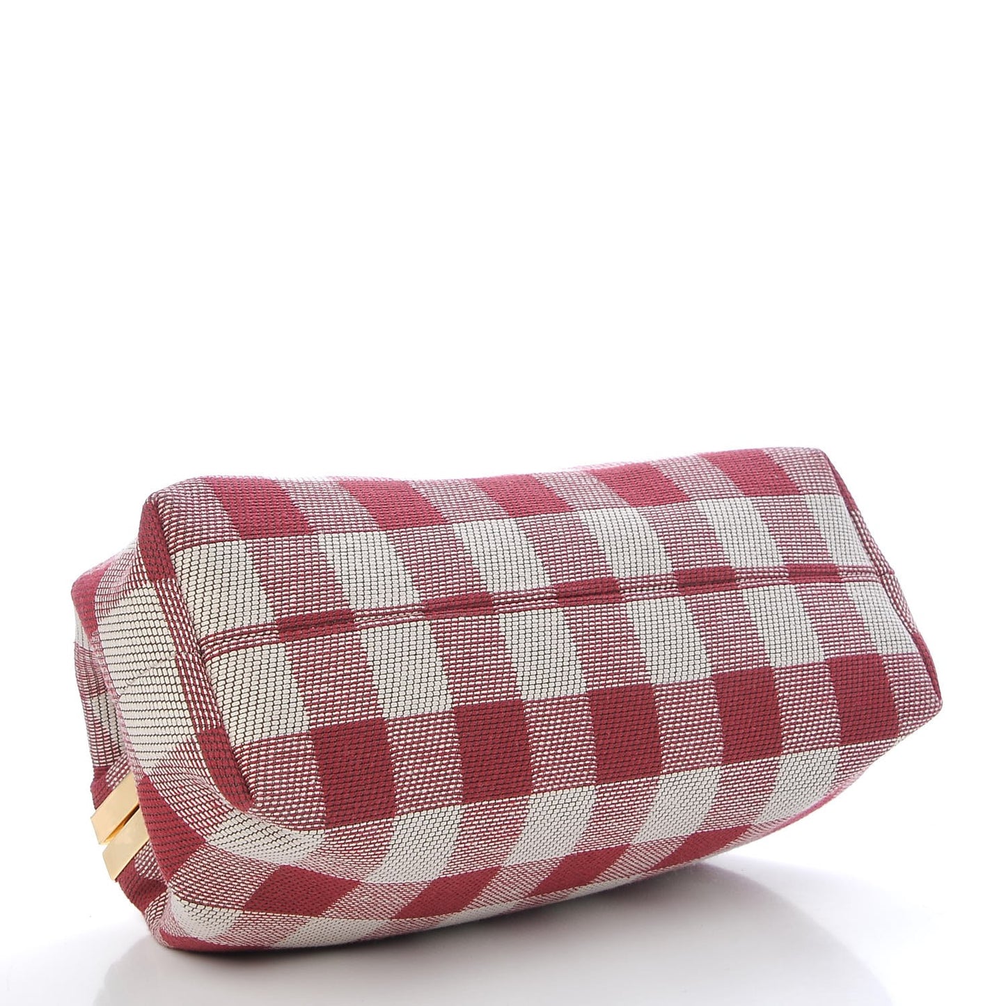 Checker Canvas Mini Volume Chain Clutch Flamma