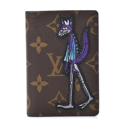Louis Vuitton Monogram Embroidered Cartoon LV Friends Pocket Organizer 1 of 7